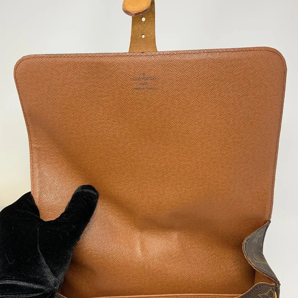 Louis Vuitton Brown Monogram Crossbody with Tan Leather Accents
